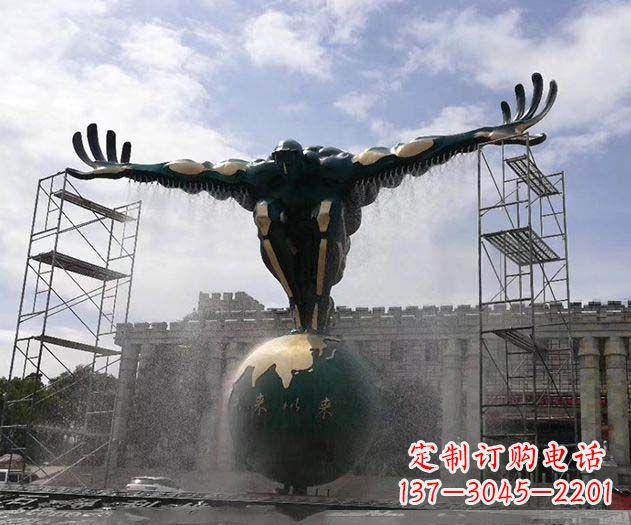 户外展望未来不锈钢标志雕塑