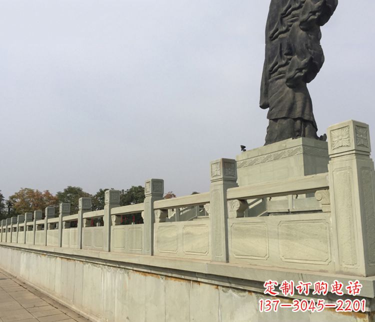 护城河大理石栏板石雕 (3)