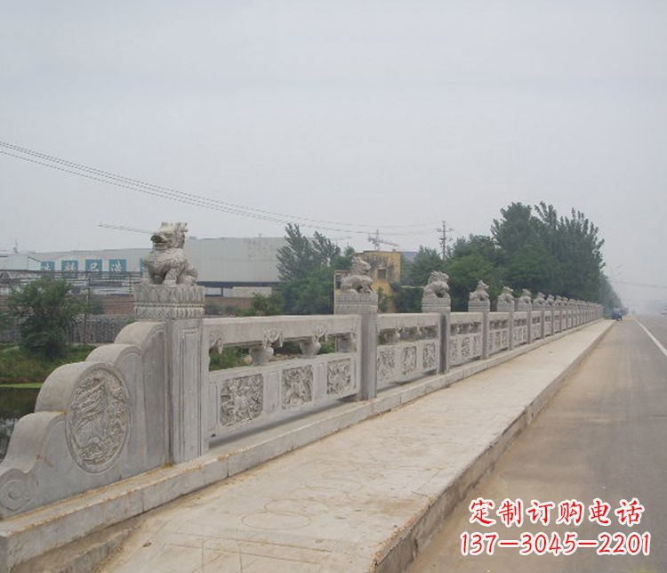 护城河大理石栏板石雕 (2)
