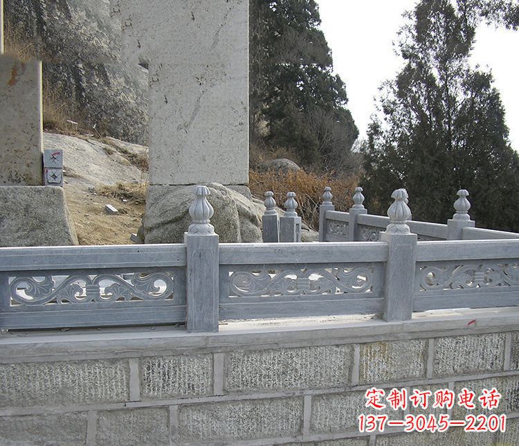 护城河大理石栏板石雕_2