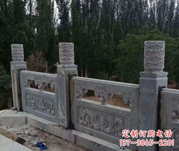 护城河建筑石雕栏板 (3)
