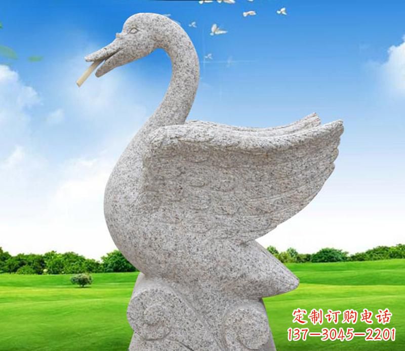 天鹅雕塑 - 花岗岩/动物/天鹅 天鹅雕塑 - 花岗岩/动物/天鹅