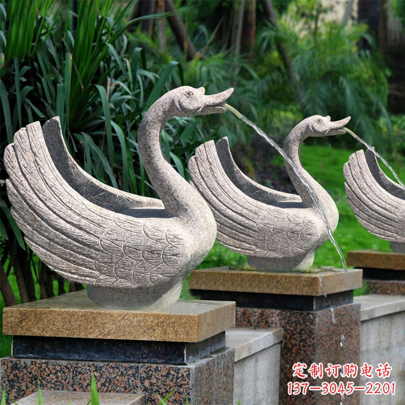 花岗岩喷水天鹅雕塑-公园水景吐水动物喷泉 花岗岩喷水天鹅雕塑-公园水景吐水动物喷泉