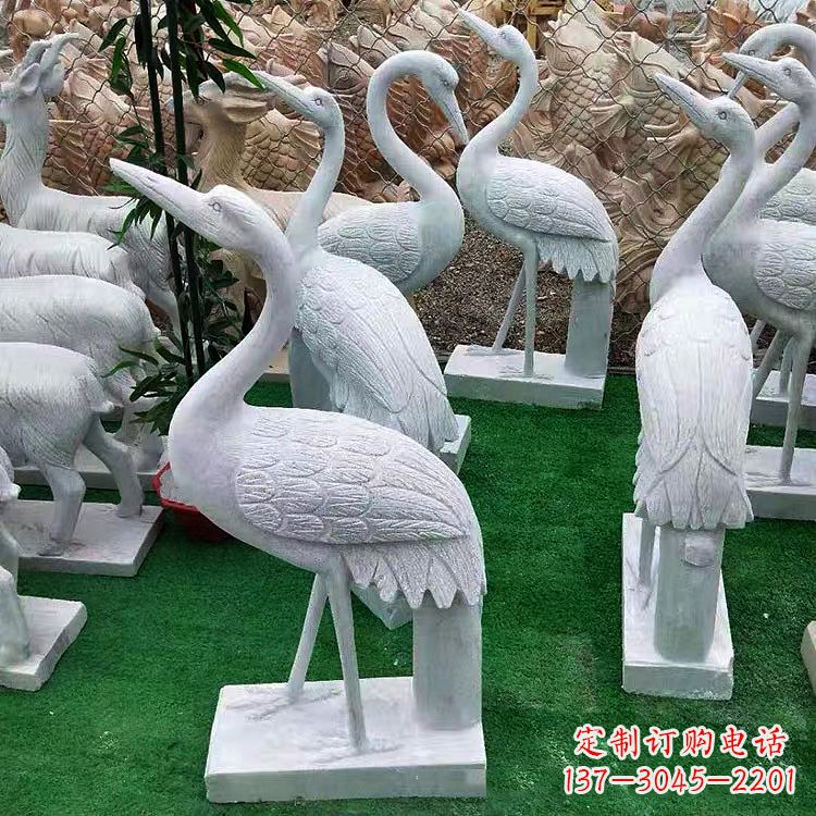 花岗岩仙鹤石雕
