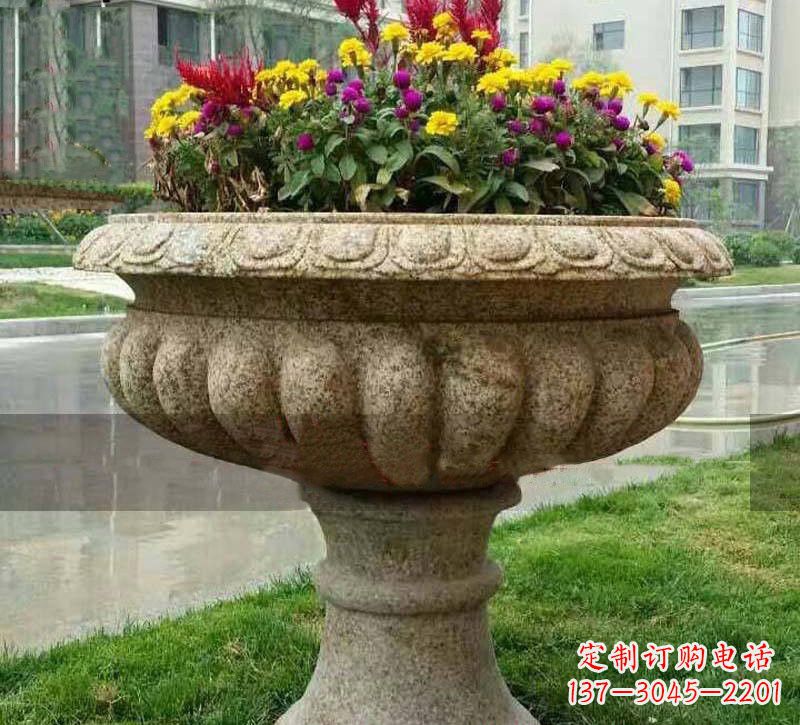 花岗岩小区花盆石雕