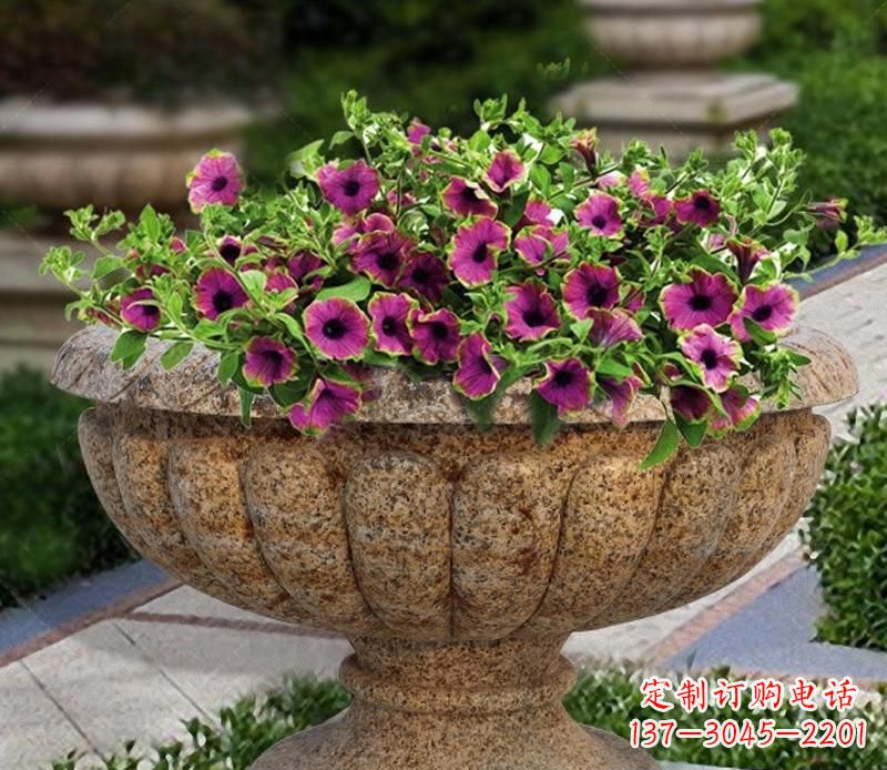 花岗岩小区景观花盆雕塑 (2)