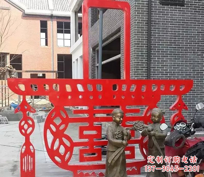 花篮剪纸雕塑不锈钢