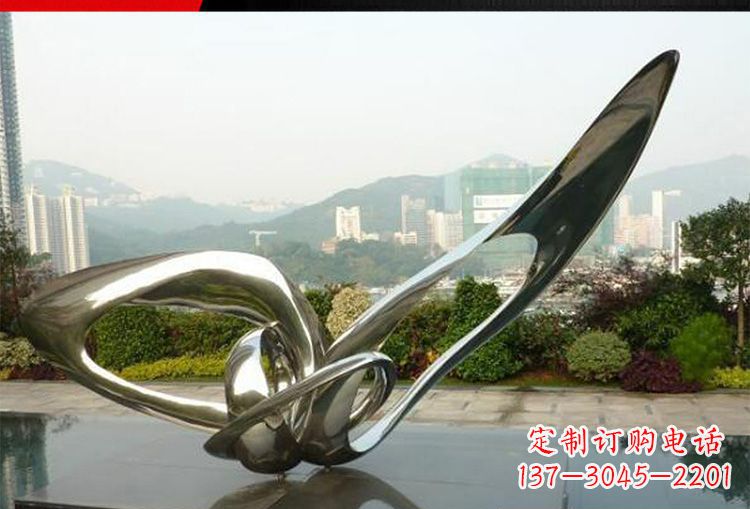 花园不锈钢飞翔景观雕塑