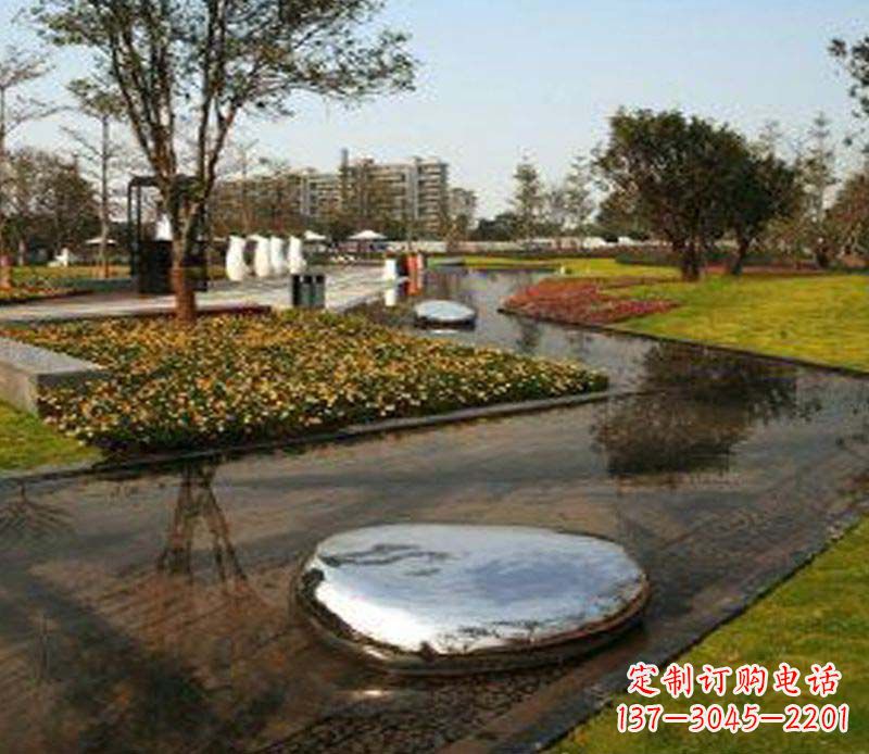 花园不锈钢水滴景观雕塑