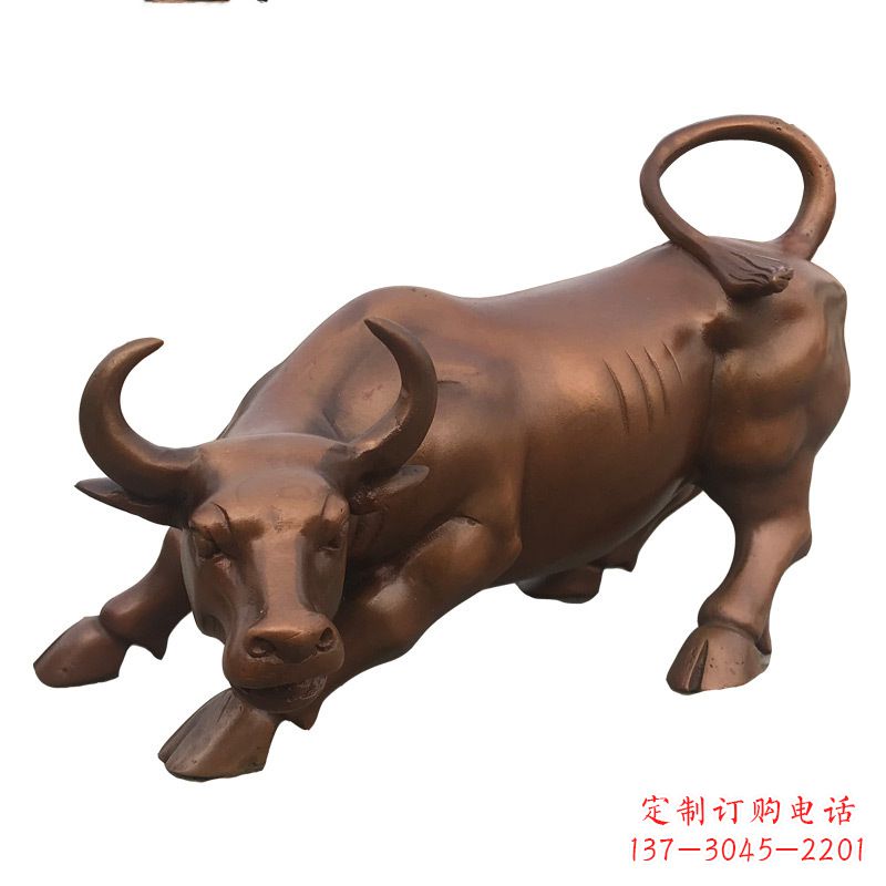 华尔街铜牛造型牛雕塑 (2)