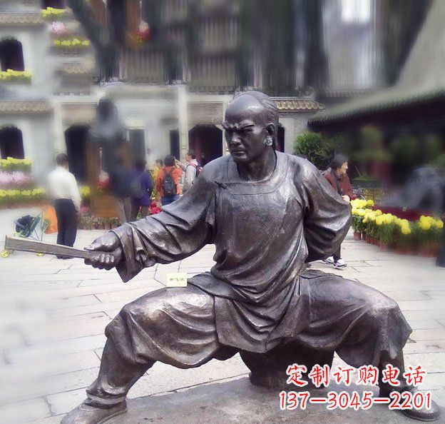 黄飞鸿古代人物铜雕