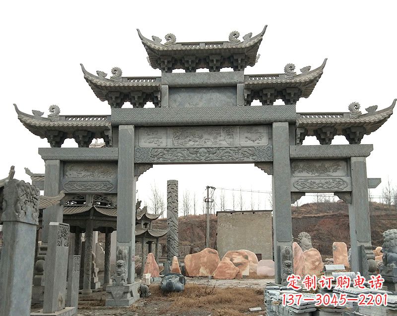 黄冈石雕牌坊