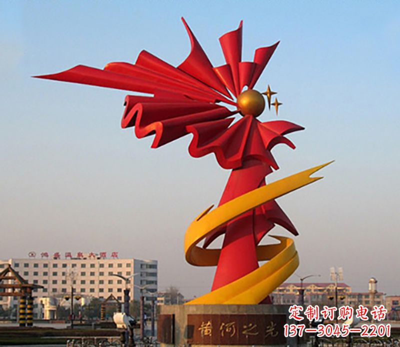 黄河之光雕塑不锈钢
