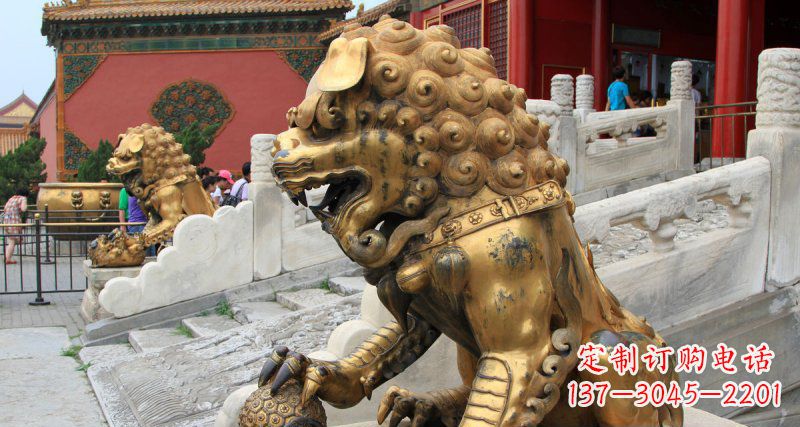 黄铜狮子故宫狮雕塑