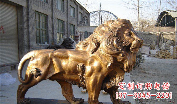 黄铜西洋狮子铜雕