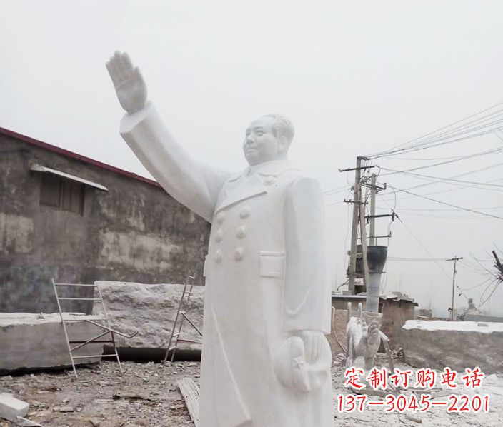 挥手毛泽东伟人石雕 (2)