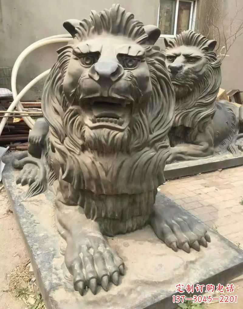 汇丰狮铜雕