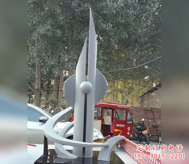 火箭剪纸雕塑不锈钢