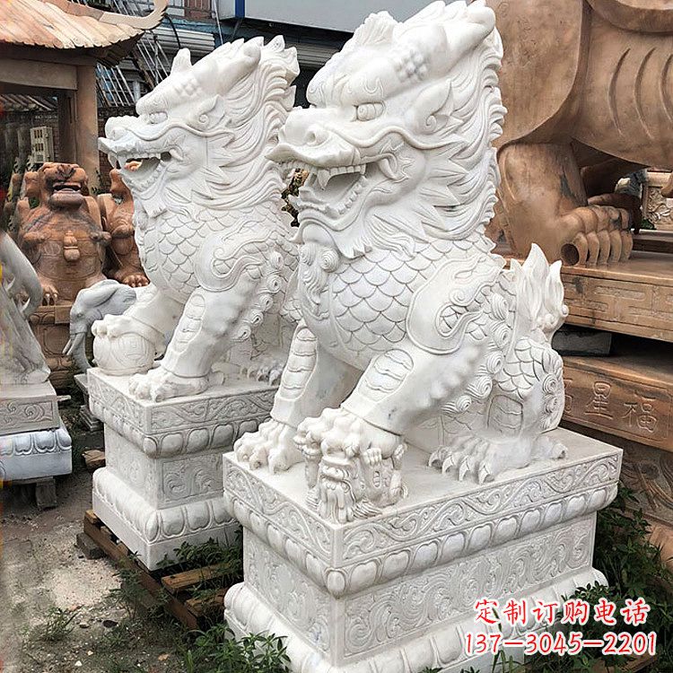 吉祥纳福麒麟石雕