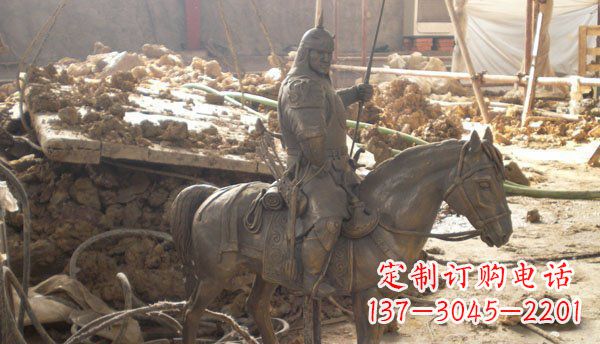 将军骑马古代铜雕