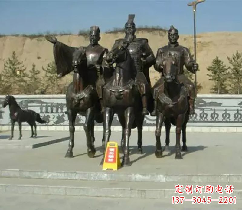 将军骑马广场景观铜雕