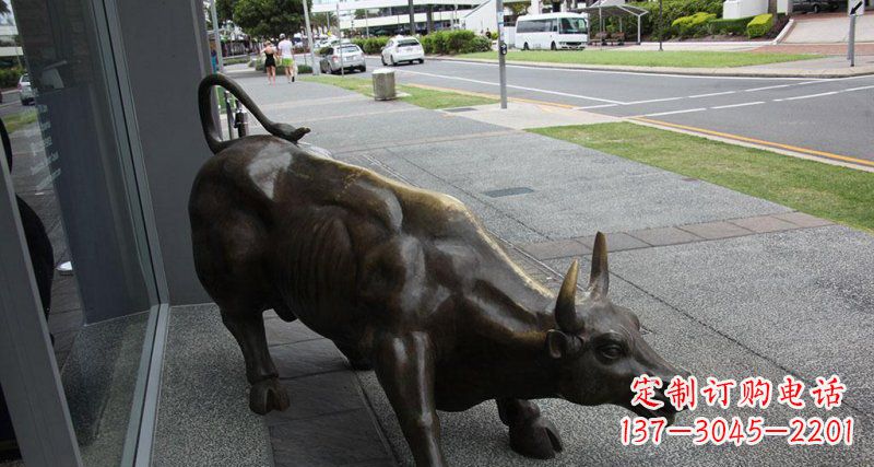 街边牛动物铜雕