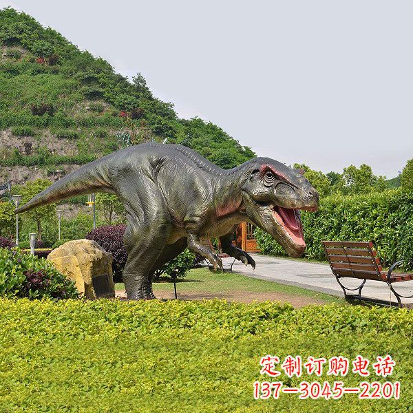 景区仿真动物仿真霸王龙玻璃钢恐龙雕塑