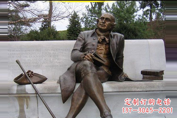 景区公园西方人物铜雕