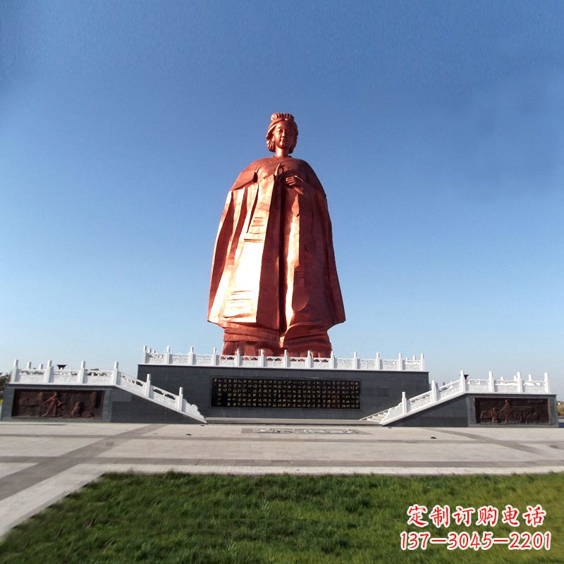 景区广场大型孟母铜雕景观塑像