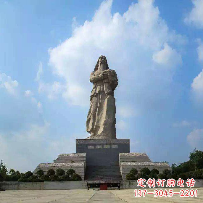 景区广场大型神农雕像汉白玉石雕塑像
