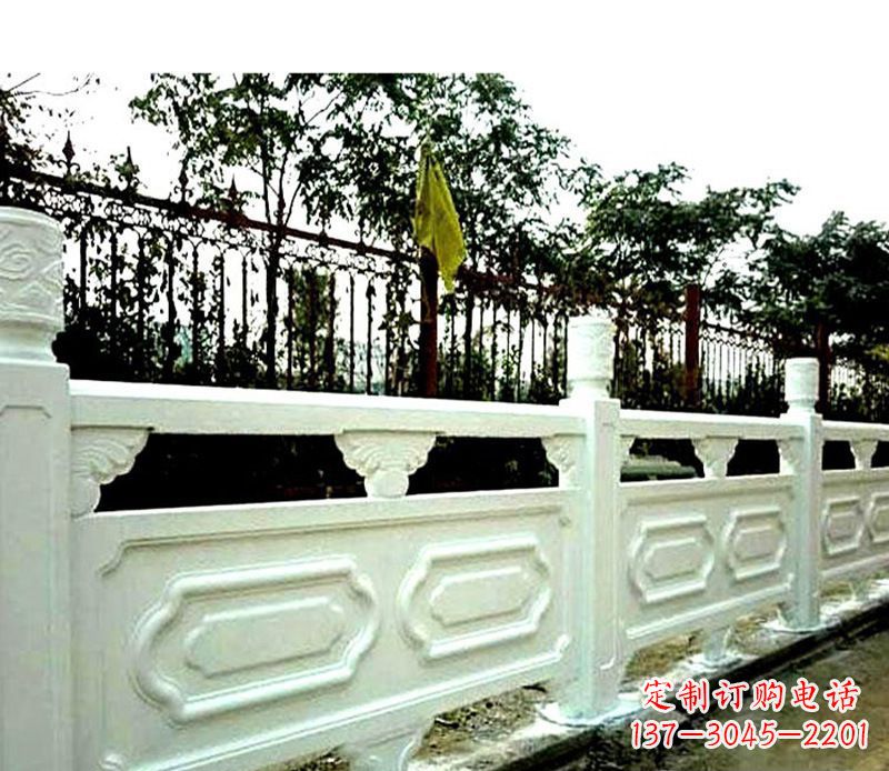 景区汉白玉石栏板石雕 (2)
