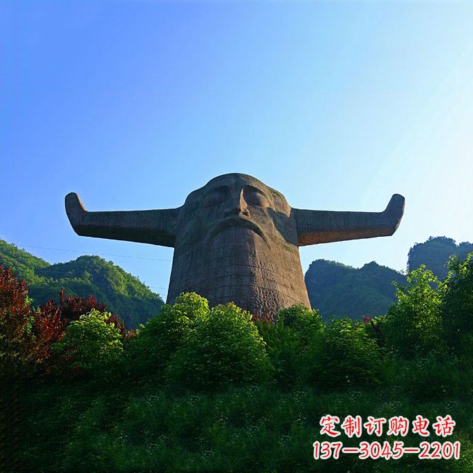景区景点大型神农头像雕塑