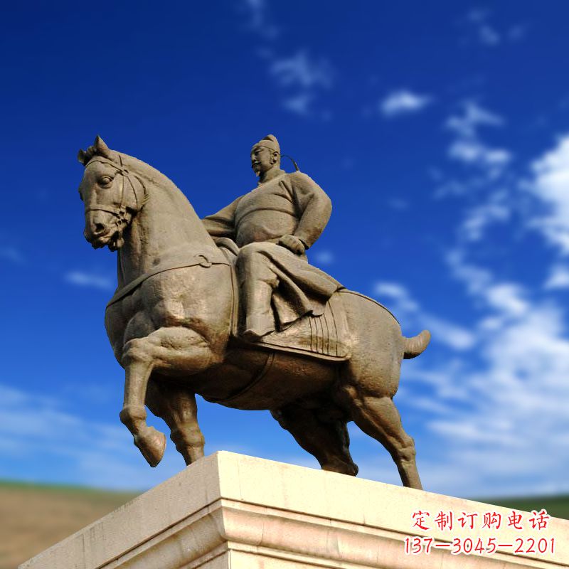 景区景点古代帝王李世民骑马景观雕塑 景区景点古代帝王李世民骑马景观雕塑