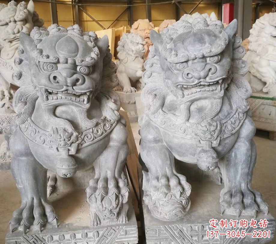 景区南方石狮子石雕 (3)