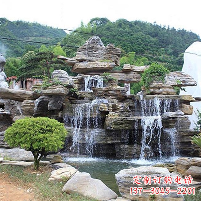 景区奇石流水假山