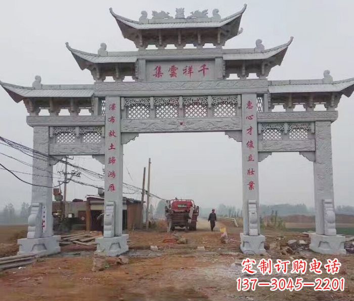 三门雕塑 - 景区/三门/石雕/牌楼