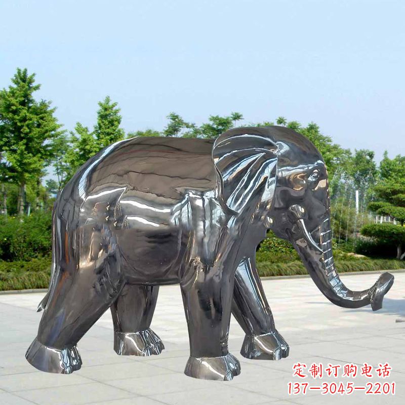 镜面不锈钢大象雕塑，令人惊叹的艺术品