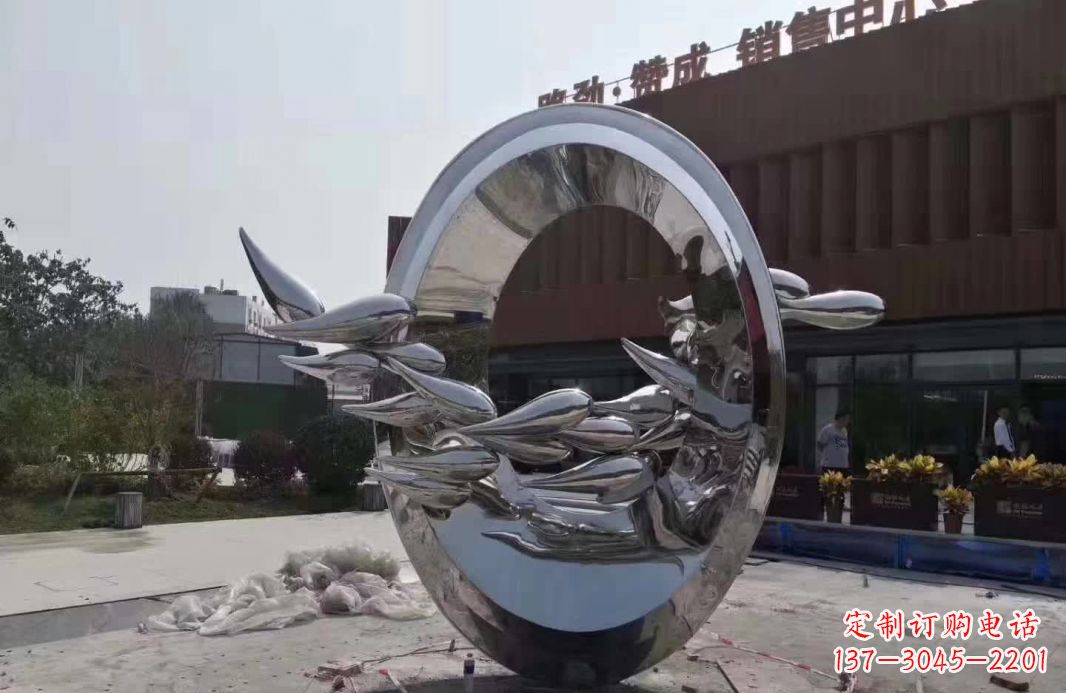 艺术级镜面不锈钢龙雕塑