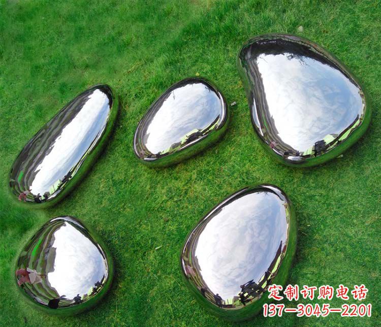镜面不锈钢水滴雕塑 (2)