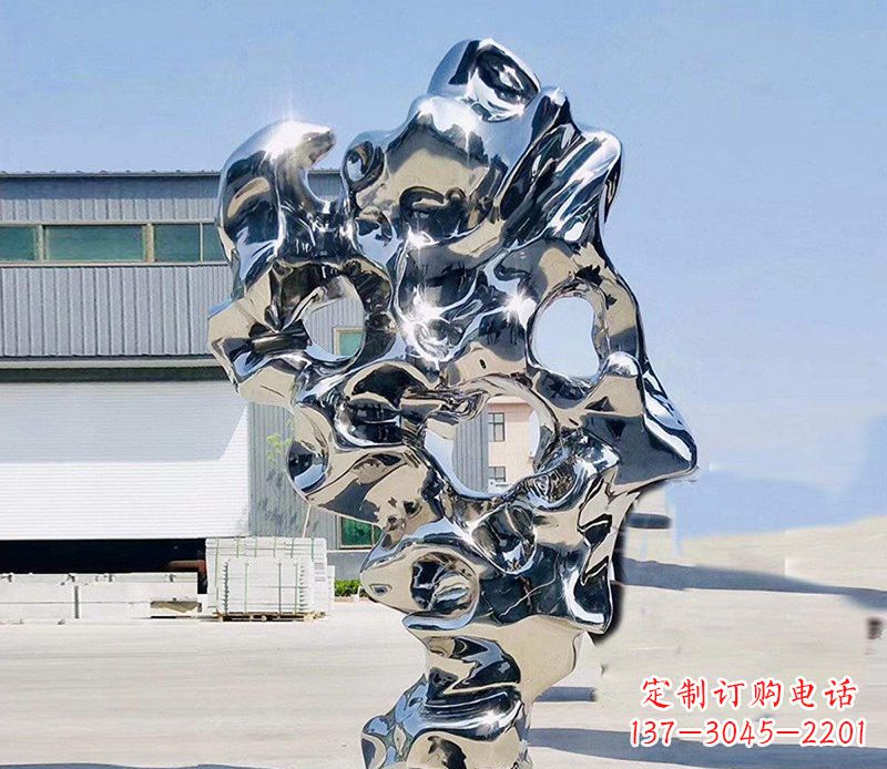 镜面不锈钢太湖石雕塑