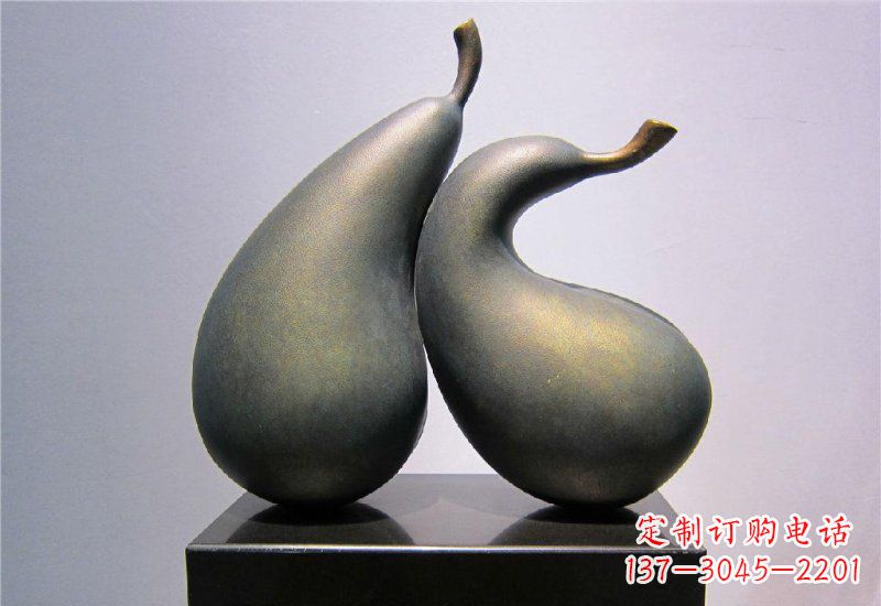 酒店景观抽象梨铜雕 酒店景观抽象梨铜雕