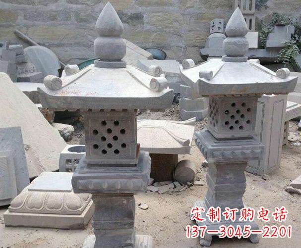 酒店/景观/镂空/石灯/石雕-酒店景观镂空石灯石雕