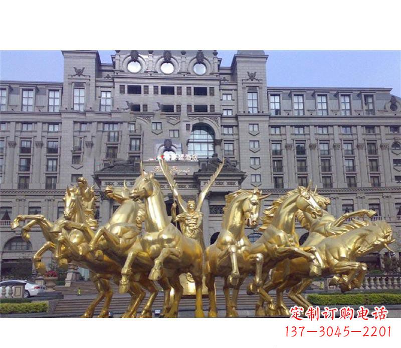 酒店门口阿波罗战车景观铜雕 酒店门口阿波罗战车景观铜雕