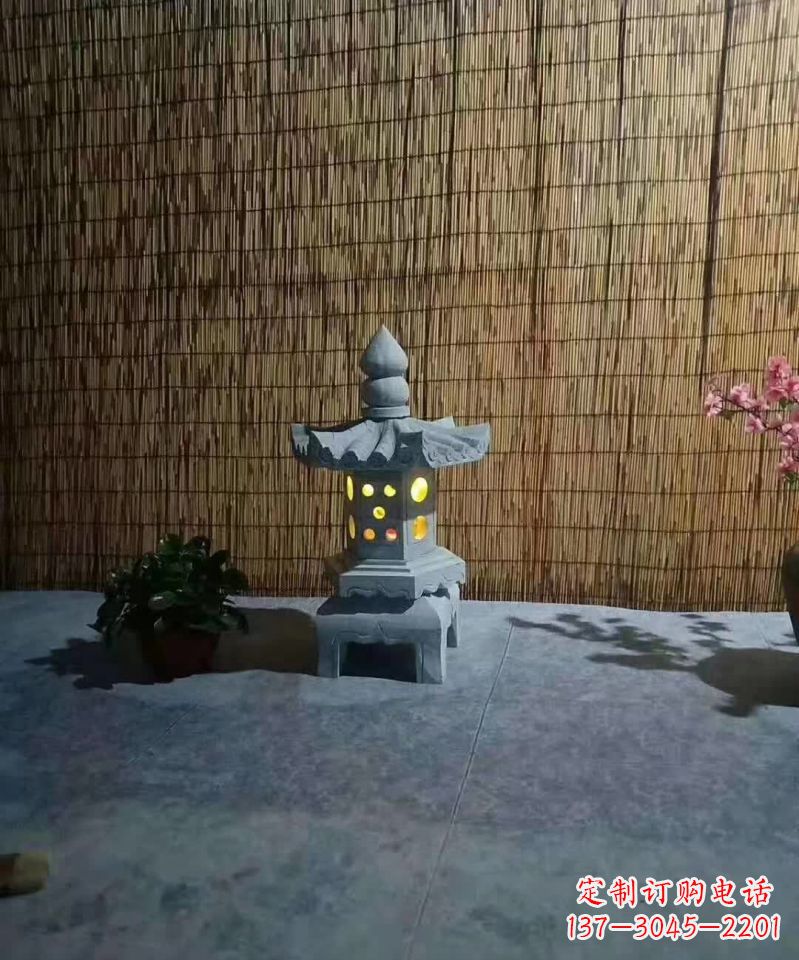 酒店石灯雕塑