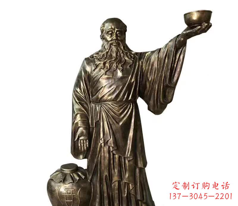 酒祖仪狄人物铜雕