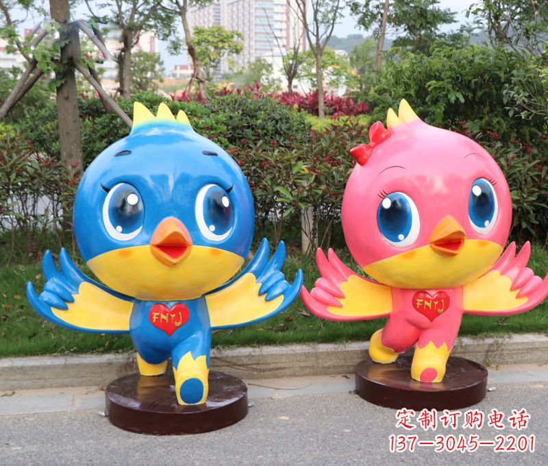 卡通鸽子,游乐园商场幼儿园吉祥物美陈雕塑摆件