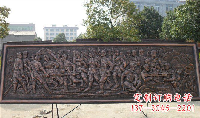 抗日救死扶伤园林景观铜浮雕