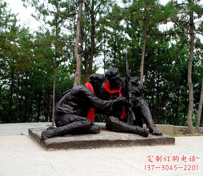 抗战时期人物广场纪念铜雕