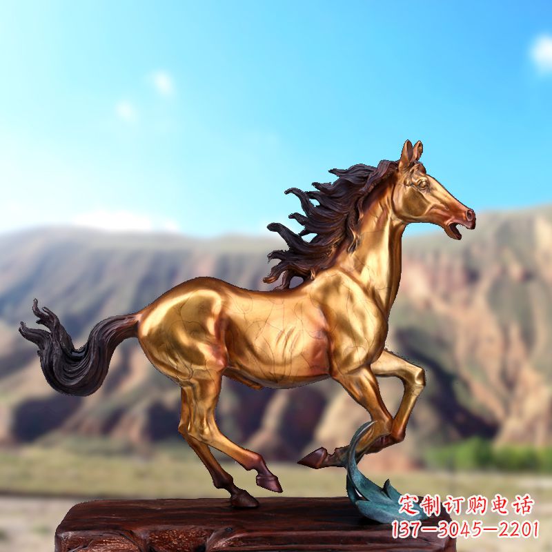 烤漆铜雕动物马