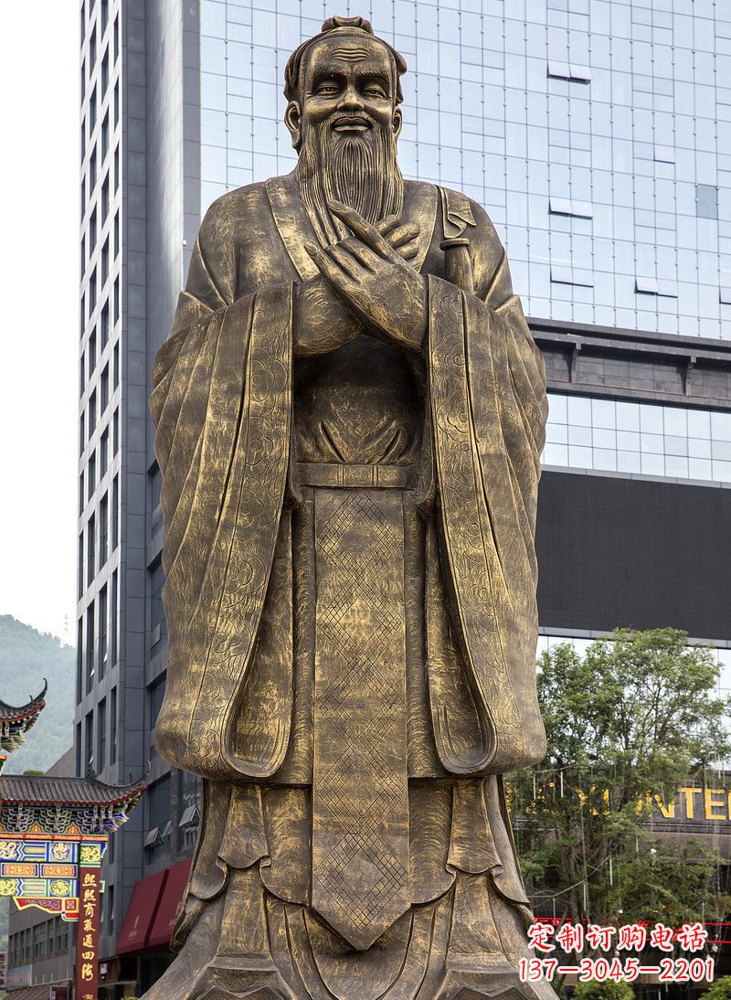 孔丘雕塑 - 孔丘/古代/名人/铜雕 孔丘雕塑 - 孔丘/古代/名人/铜雕
